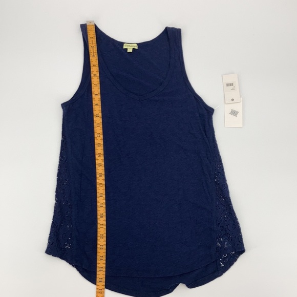 PJ Salvage Navy Lace Inset Tank Top NWT - Picture 8 of 12